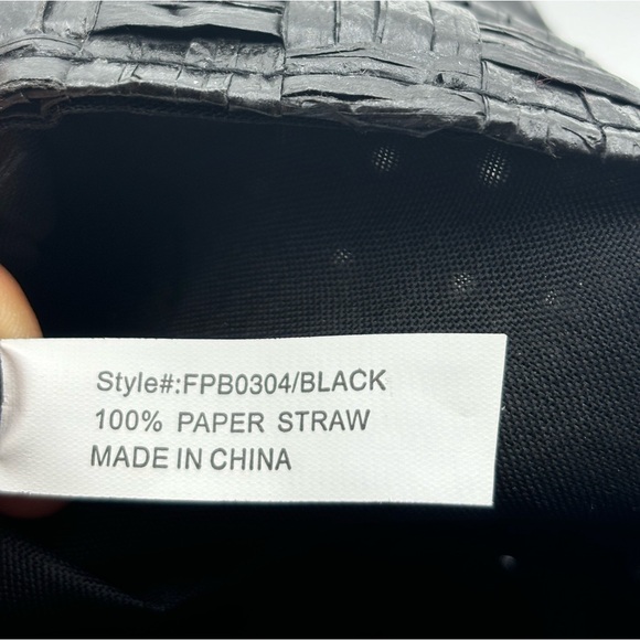 100% Vintage Paper Straw Handbag, Tote Bag - Picture 8 of 9